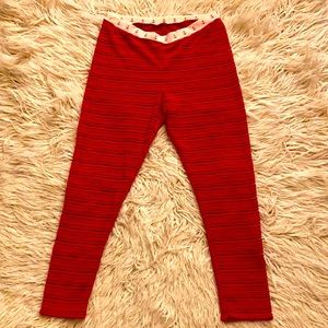 Red sheer capri leggings s